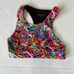 Girl - 4 - Terez Hi Shine Sports Bra in Rainbow Sprinkles